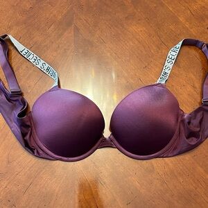 New Victorias Secret Women's bombshell push-up Deep Purple Bra